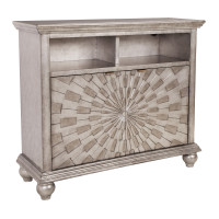 OSP Home Furnishings BP-GIOCSL-YM88 Giordano Storage Cabinet in Antique Zinc Finish